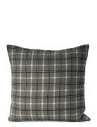 Cushion Cover Melange Check Grey Home Textiles Cushions & Blankets Cus...