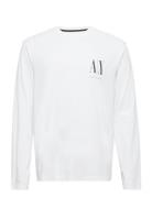 T-Shirt Tops T-shirts Long-sleeved White Armani Exchange