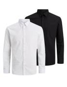 Jack & J S Jjjoe Shirt Ls 2 Pack Mp Svart