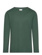 Lindex Top L S Slub Basic Grön