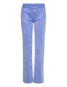 Juicy Couture Del Ray Classic Velour Pant Pocket Design Regatta Blå