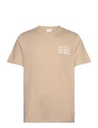 Triple T-Shirt Tops T-shirts Short-sleeved Beige Les Deux