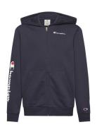 Champion Hooded Full Zip Sweatshirt Marinblå