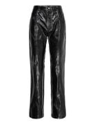 C_Tadas Bottoms Trousers Leather Leggings-Byxor Black BOSS