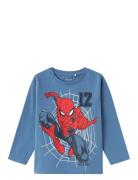 Name It Nmmjaris Spiderman Ls Top Mar Blå