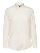 Lauren Ralph Lauren Classic Fit Crepe Shirt Kräm