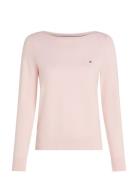 Tommy Hilfiger Co Jersey Stitch Boat-Nk Sweater Rosa