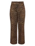 Nmanneke N/W Straight Leo Pant Bottoms Trousers Straight Leg Brown NOI...