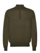 100% Merino Wool Sweater With Zip Collar Tops Knitwear Half Zip Jumper...