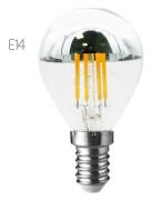 E3light Laes Led Filament P45 E14 827 320Lm Krom Topparpejl Silver