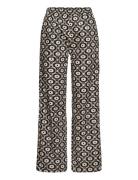 Coramd Print Pants Bottoms Trousers Straight Leg Brown Modström