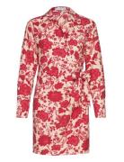 Floral Wrap Dress Kort Klänning Red Mango