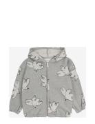 Bobo Choses Freedom Bird All Over Zipped Hoodie Grå