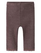 Name It Nbfwang Wool Needle Legging Solid Noos Brun