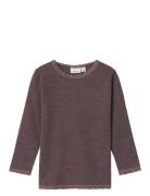 Name It Nmfwang Wool Needle Ls Top Solid Noos Brun