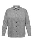 Carsuttin L/S Loose Shirt Wvn Tops Shirts Long-sleeved Grey ONLY Carma...