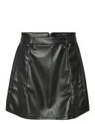 Vmwilla Hw Short Pl Skirt Kort Kjol Black Vero Moda