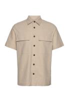 Mmgmatt Plage Ss Shirt Tops Shirts Short-sleeved Beige Mos Mosh Galler...