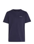 Calvin Klein Chest Inst.logo Ss T-Shirt Blå