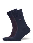 Tommy Hilfiger Th Men Sock 2P 3D Graphic Marinblå