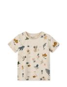 Liewood Apia Baby Printed Shortsleeve T-Shirt Kräm