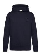 GANT Reg Emb Archive Shield Hoodie Marinblå