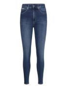 Calvin Klein Jeans High Rise Super Skinny Ankle Blå