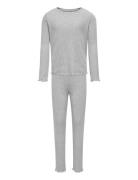 Kogmunte Loungewear L/S Pant Set Jrs Pyjamas Set Grey Kids Only