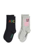 Abc 2-Pack Socks Sockor Strumpor Multi/patterned Mini Rodini