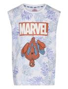 Tshirt Tops T-shirts Sleeveless Blue Spider-man