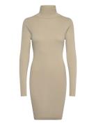 Woven Label Tight Sweater Dress Kort Klänning Beige Calvin Klein Jeans