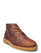 Slhricco Leather Chukka Boot Snörade Stövlar Brown Selected Homme