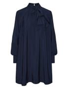 Yasnira Ls Dress S. Knälång Klänning Navy YAS