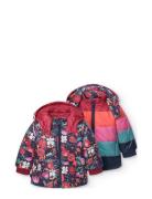 Reversible Parka Floral For Baby Girl Fodrad Jacka Multi/patterned Bob...