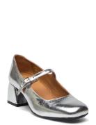 Shoes - Heel - With Buckle Sandal Med Klack Silver ANGULUS