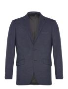 Lindbergh Black Dobby Stretch Blazer Marinblå