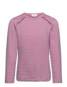 Minymo T-Shirt Ls Jaquard Lila