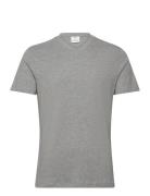 Mango Basic Cotton V-Neck T-Shirt Grå