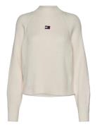 Tommy Jeans Tjw Badge Mockneck Sweater Kräm