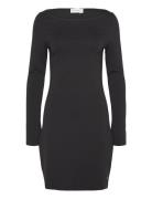 Sculpted Milano Ls Mini Dress Kort Klänning Black Calvin Klein Jeans