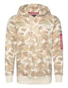 Alpha Industries Back Print Hoody Camo Beige