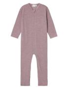 Name It Nmfwang Wool Needle Nightsuit Solid Noos Lila