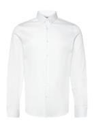 Mango Super Slim-Fit Poplin Suit Shirt Vit