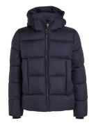 Calvin Klein Hooded Quilt Puffer Mw Marinblå