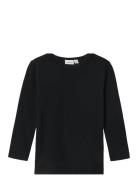 Name It Nmmwang Wool Rib Ls Top Svart