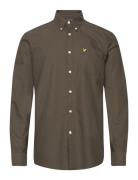 Plain Oxford Shirt Tops Shirts Casual Green Lyle & Scott