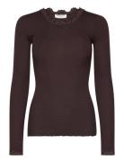 Rosemunde Silk T-Shirt W/ Lace Brun