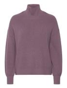 Mschmagnea Rachelle Pullover Tops Knitwear Turtleneck Purple MSCH Cope...