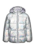 Puffer Jacket Small Kids Fodrad Jacka Silver Lindex