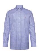 Polo Ralph Lauren Custom Fit Plaid Pinpoint Oxford Shirt Blå